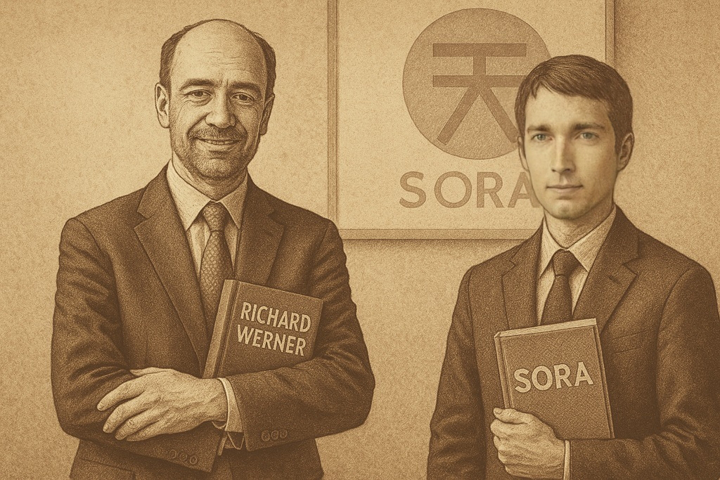 Richard Werner reveals how central banks create crises. SORA responds with elastic money, democratic governance, and blockchain-based credit allocation.